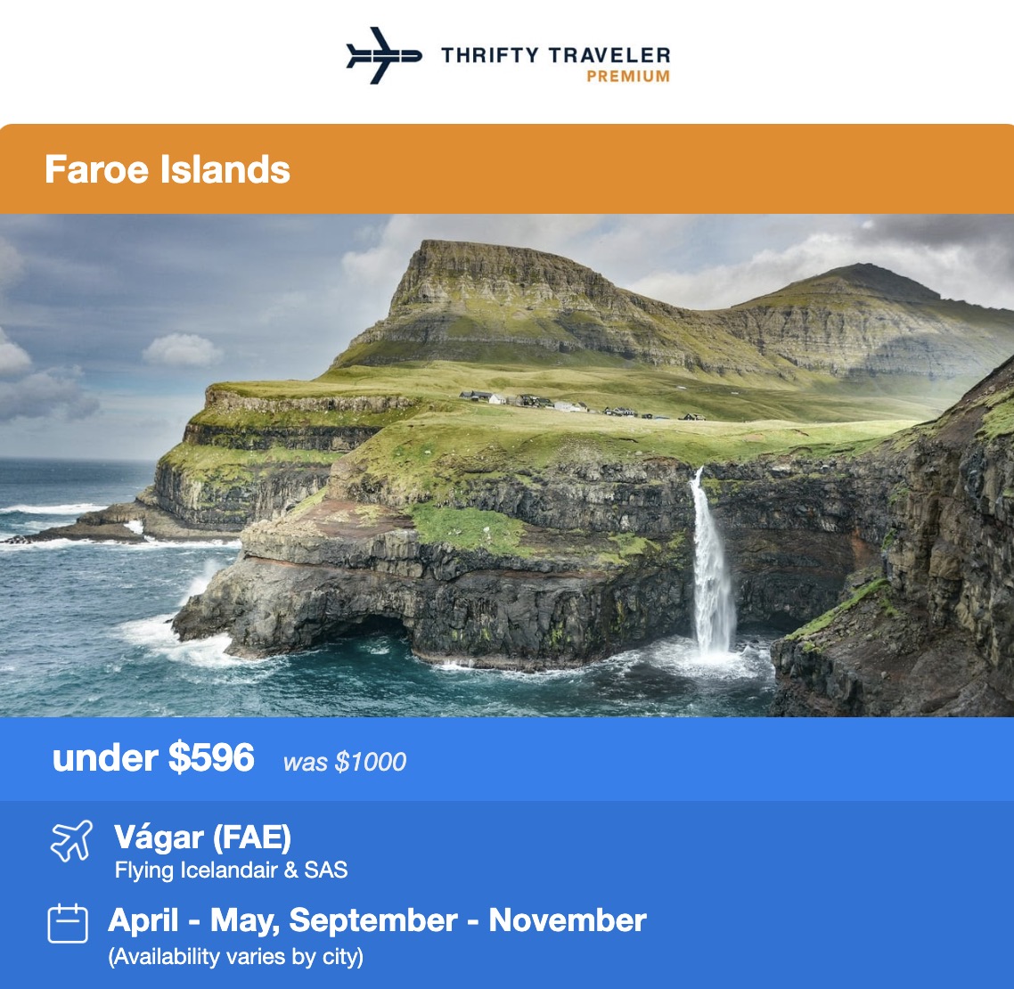 Faroe Islands flight deal